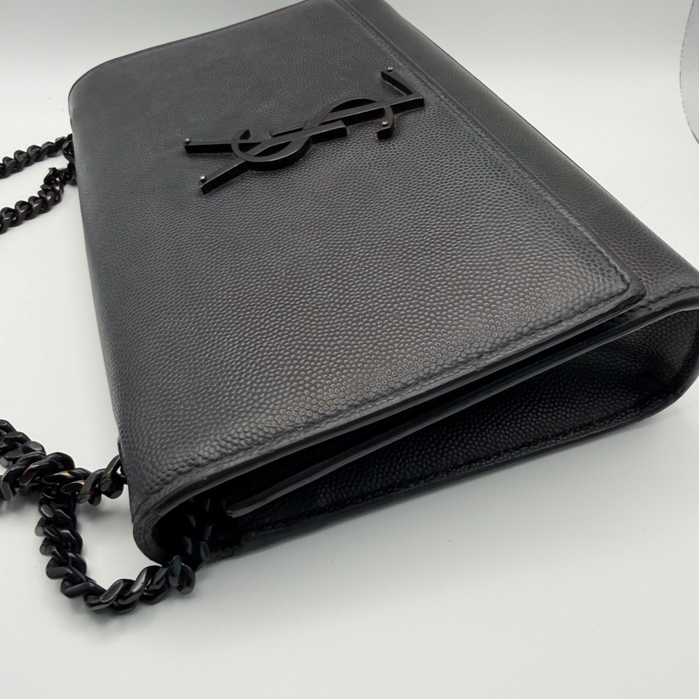 Saint Laurent Kate black grained leather small crossbody bag - Picture 6 of 16